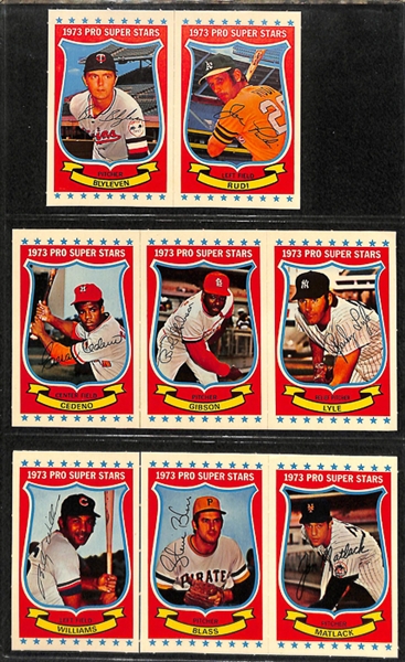 1973 Kellogg's Pro Super Stars Baseball Near Partial Set (38 cards) - many cards still connected!