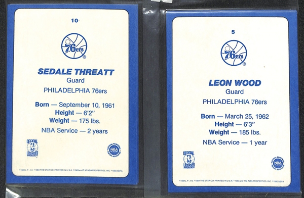 1984-85 Blue and 1985-86 White 76ers 5x7 Team Sealed Sets (w/ Barkley, Erving, Malone)