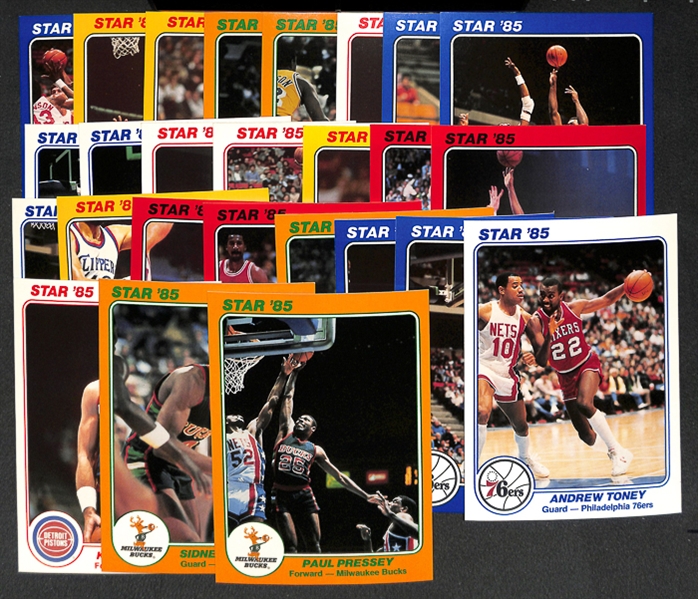 Lot of (26) 1985 Star Company Basketball 5x7 Basketball Cards w/ Stars and Rookies