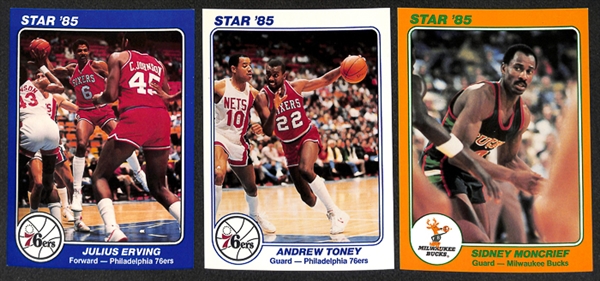 Lot of (26) 1985 Star Company Basketball 5x7 Basketball Cards w/ Stars and Rookies