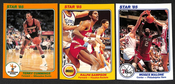 Lot of (26) 1985 Star Company Basketball 5x7 Basketball Cards w/ Stars and Rookies
