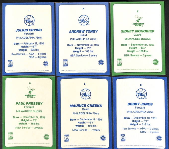 Lot of (26) 1985 Star Company Basketball 5x7 Basketball Cards w/ Stars and Rookies