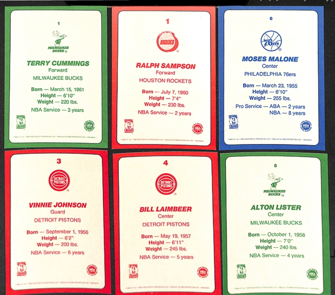 Lot of (26) 1985 Star Company Basketball 5x7 Basketball Cards w/ Stars and Rookies