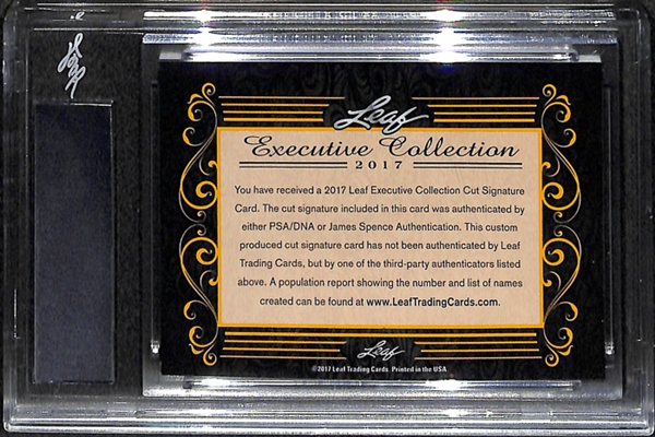 2017 Leaf Executive Collection Masterpiece 1/1 Ara Parseghian (Notre Dame) Cut Autograph Card