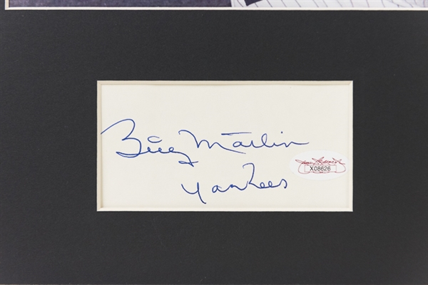 Billy Martin Autographed/Matted 11x14 Display (JSA LOA)