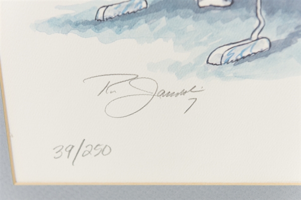 Philadelphia Inquirer Pro Celebrity Mike Schmidt Challenge Lithograph - #39 of 250 - Signed by 4 Philly Greats & the Artist