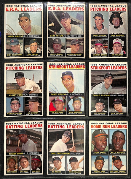 1964 Topps Baseball Complete Set w.  BVG Clemente 5.5 & BVG Rose 5.0