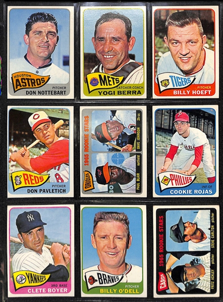 1965 Topps Baseball Complete Set w. BVG Mantle 5.0, BVG Aaron 5.0, & BVG Rose 4.5