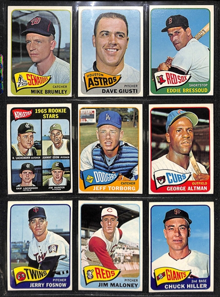 1965 Topps Baseball Complete Set w. BVG Mantle 5.0, BVG Aaron 5.0, & BVG Rose 4.5