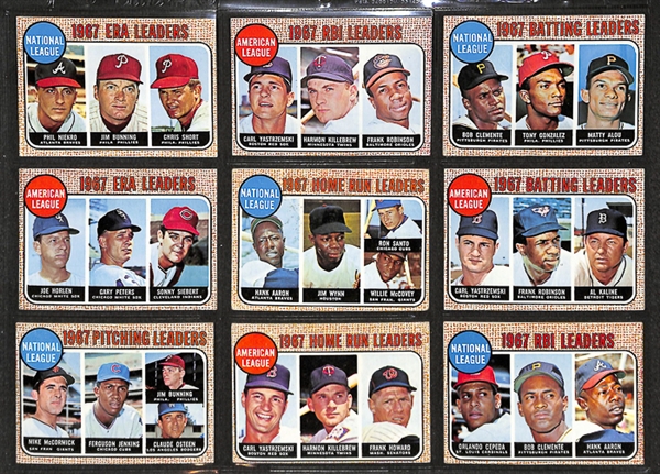  1968 Topps Baseball Complete Set w. BVG Mantle 6.0 & BVG Ryan 5.0
