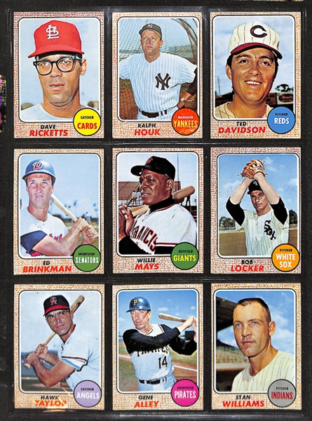  1968 Topps Baseball Complete Set w. BVG Mantle 6.0 & BVG Ryan 5.0