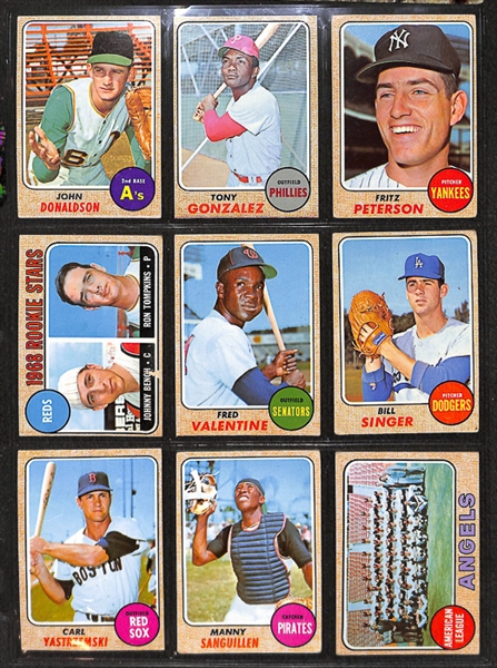  1968 Topps Baseball Complete Set w. BVG Mantle 6.0 & BVG Ryan 5.0