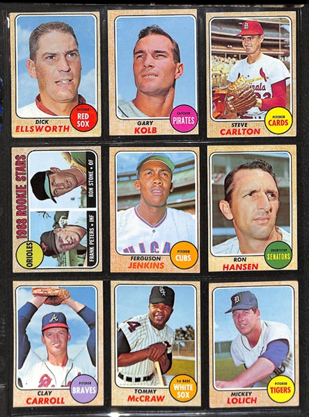  1968 Topps Baseball Complete Set w. BVG Mantle 6.0 & BVG Ryan 5.0