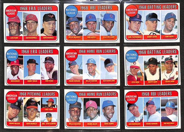 1969 Topps Baseball Complete Set w. BVG Mays 5.0 & BVG Ryan 4.5