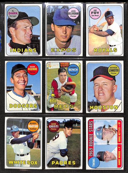 1969 Topps Baseball Complete Set w. BVG Mays 5.0 & BVG Ryan 4.5