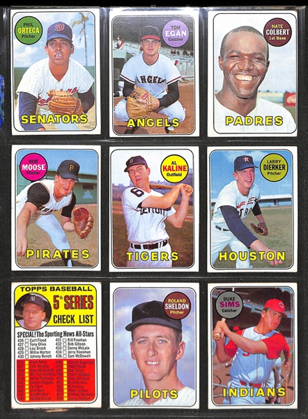 1969 Topps Baseball Complete Set w. BVG Mays 5.0 & BVG Ryan 4.5