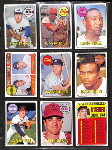 1969 Topps Baseball Complete Set w. BVG Mays 5.0 & BVG Ryan 4.5