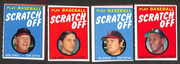 Lot of 7 - 1970 Topps Booklets Set & 1971 Topps Scratch-Offs Sets - Complete with Extras