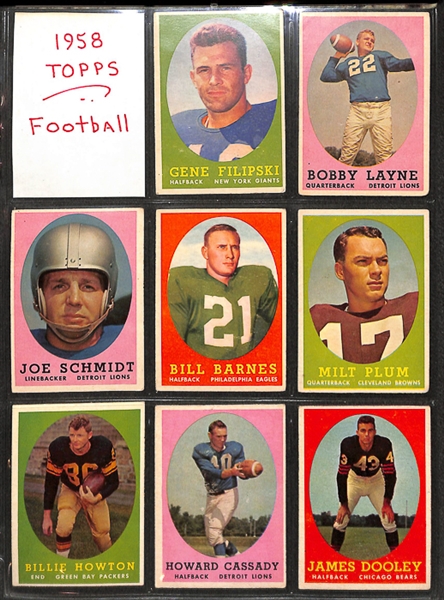 1958 Topps Football Complete Set w. Jim Brown Rookie Card