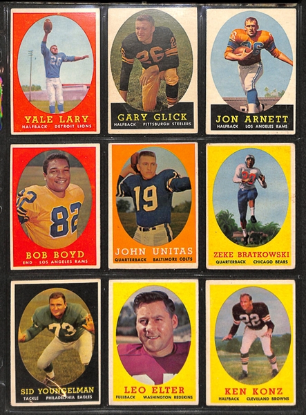 1958 Topps Football Complete Set w. Jim Brown Rookie Card
