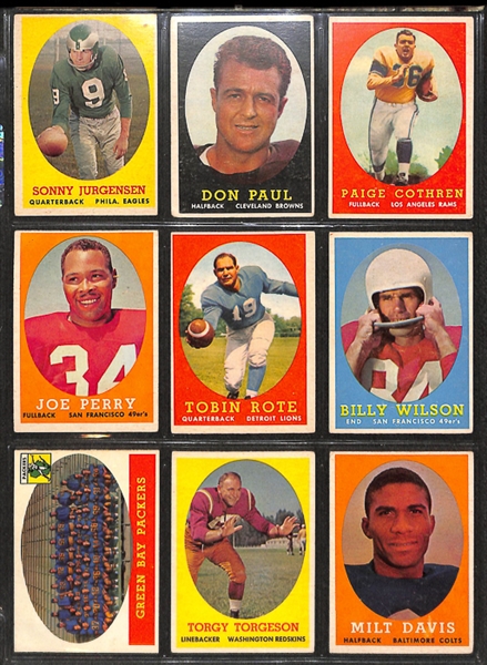 1958 Topps Football Complete Set w. Jim Brown Rookie Card