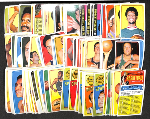 1970-71 Topps Basketball 1st Series Set + 32 Cards from 2nd Series - #75 Lew Alcindor Card