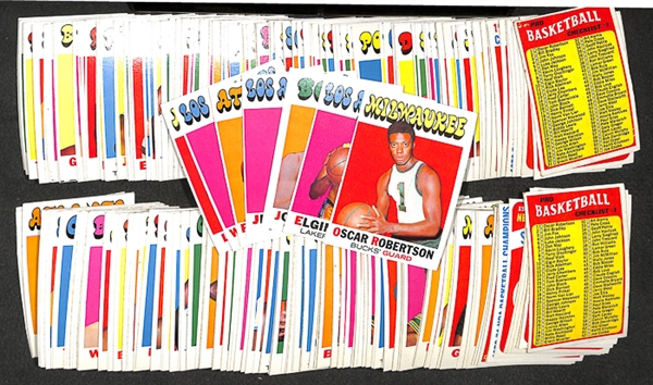 Lot of 2 - 1971-72 Topps Basketball 1st Series Sets