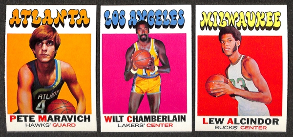 Lot of 2 - 1971-72 Topps Basketball 1st Series Sets