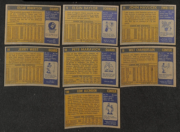 1971-72 Topps Basketball 1st Series Set & 2 Partial 1st Series Set (Each Missing 2 Cards & 3 Cards Respectively)