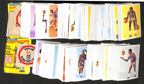 1971 Harlem Globetrotters Complete Set Including Original Box, and Extra Cards & Stickers