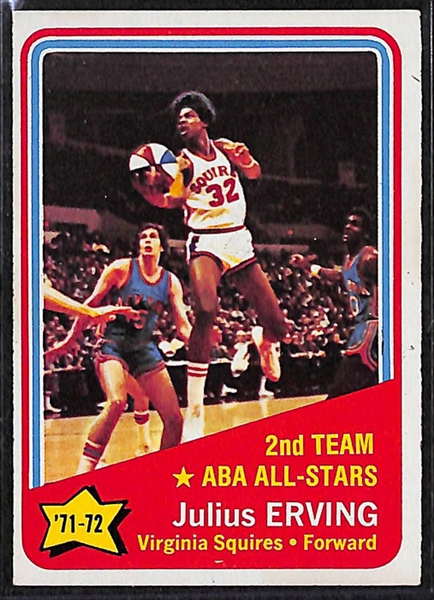 1972-73 Topps Basketball Set with Dr. J's Rookie Card