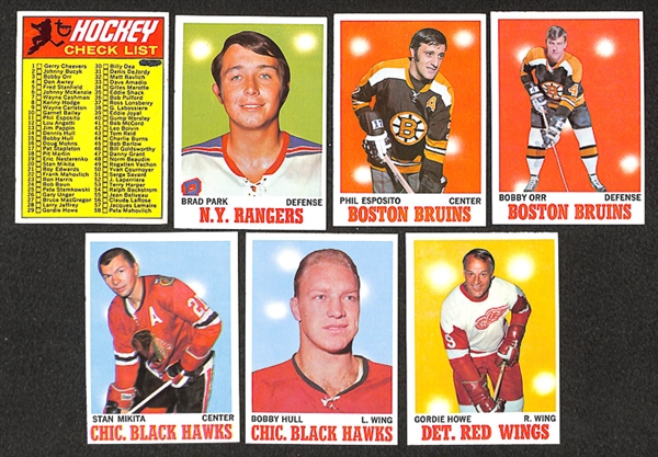 Lot of 2 1970s Topps Hockey Sets - 1970-71 Topps Hockey & 1976-77 Topps Hockey Complete Sets & 1976/1977 Topps Insert Card Sets