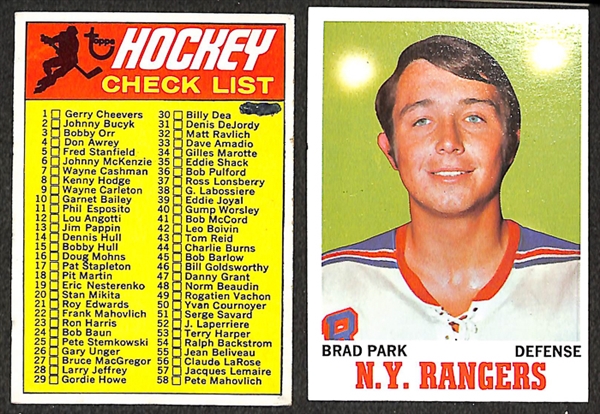 Lot of 2 1970s Topps Hockey Sets - 1970-71 Topps Hockey & 1976-77 Topps Hockey Complete Sets & 1976/1977 Topps Insert Card Sets