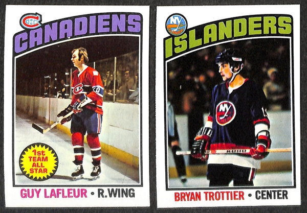 Lot of 2 1970s Topps Hockey Sets - 1970-71 Topps Hockey & 1976-77 Topps Hockey Complete Sets & 1976/1977 Topps Insert Card Sets