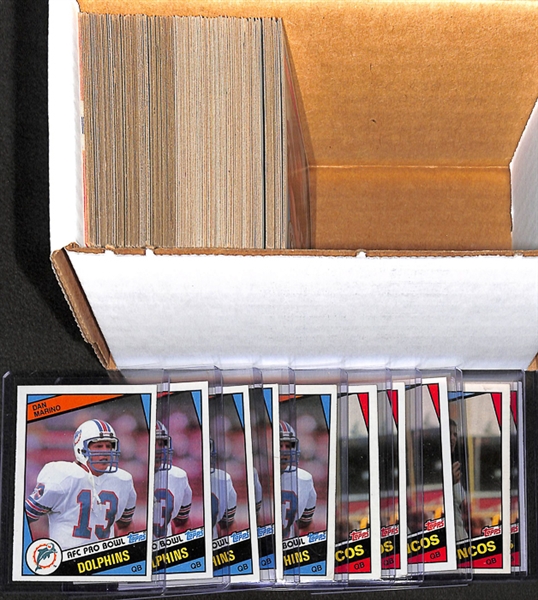 Lot of Approx. 150 1984-1985 Topps Football Cards w. Dan Marino and John Elway Rookie Cards