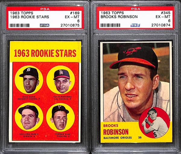 Lot of 8 1960-1964 Topps Baseball Cards w. 1960 Al Kaline All Star - PSA