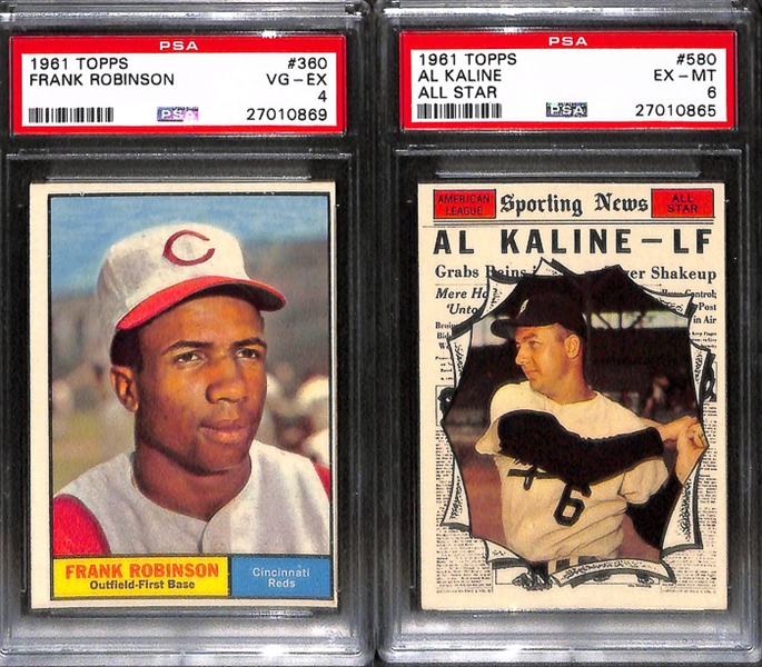 Lot of 5 1961 Topps Baseball Cards w. #344 Sandy Koufax - PSA