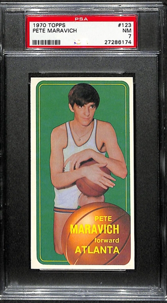 1970 Topps Pete Maravich Rookie #123 PSA 7 NM
