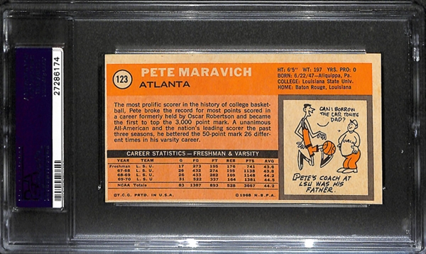 1970 Topps Pete Maravich Rookie #123 PSA 7 NM