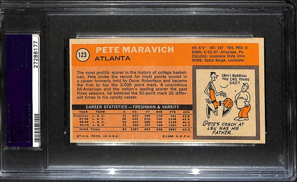 1970 Topps Pete Maravich Rookie #123 PSA 8 NM-MT