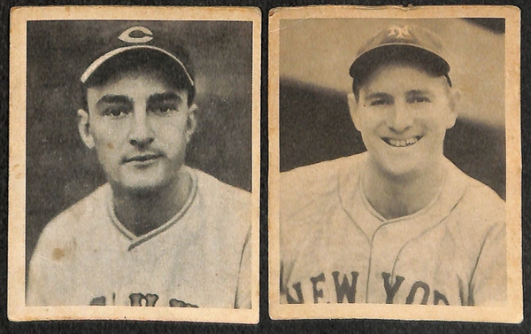 Lot of 8 1939 Playball Cards w. Carl Hubbell & Bobby Doerr