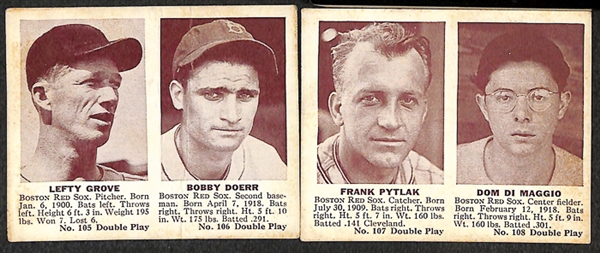 Lot of 17 1941 Double Play Cards w. Grove/Doerr