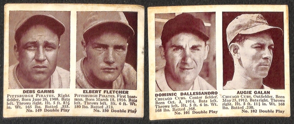 Lot of 17 1941 Double Play Cards w. Grove/Doerr