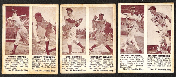 Lot of 17 1941 Double Play Cards w. Grove/Doerr