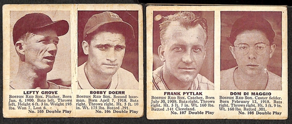 Lot Of 17 1941 Double Play Cards w. Grove/Doerr