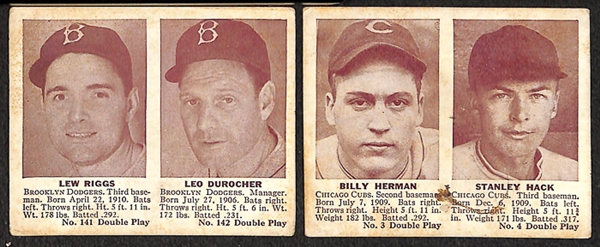 Lot Of 17 1941 Double Play Cards w. Grove/Doerr
