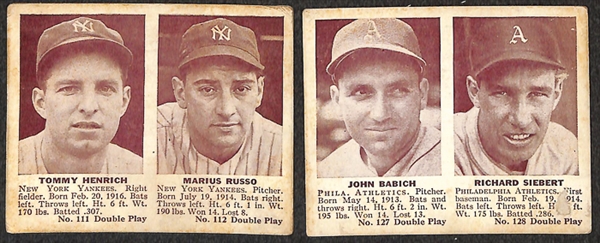 Lot Of 17 1941 Double Play Cards w. Grove/Doerr