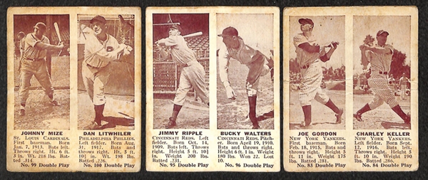 Lot Of 17 1941 Double Play Cards w. Grove/Doerr