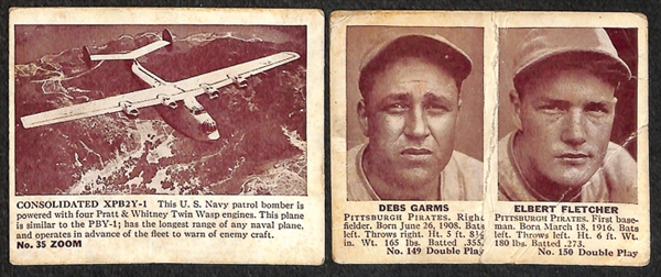 Lot Of 16 Different 1941 Double Play Cards w. Newsom/Greenberg