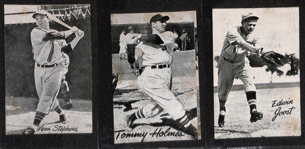 Lot Of 23 Different 1947 Bond Bread Card w. Bobby Thompson